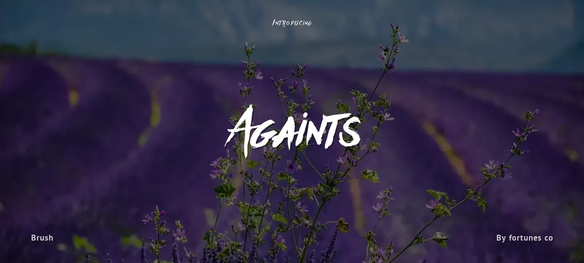 Againts font preview
