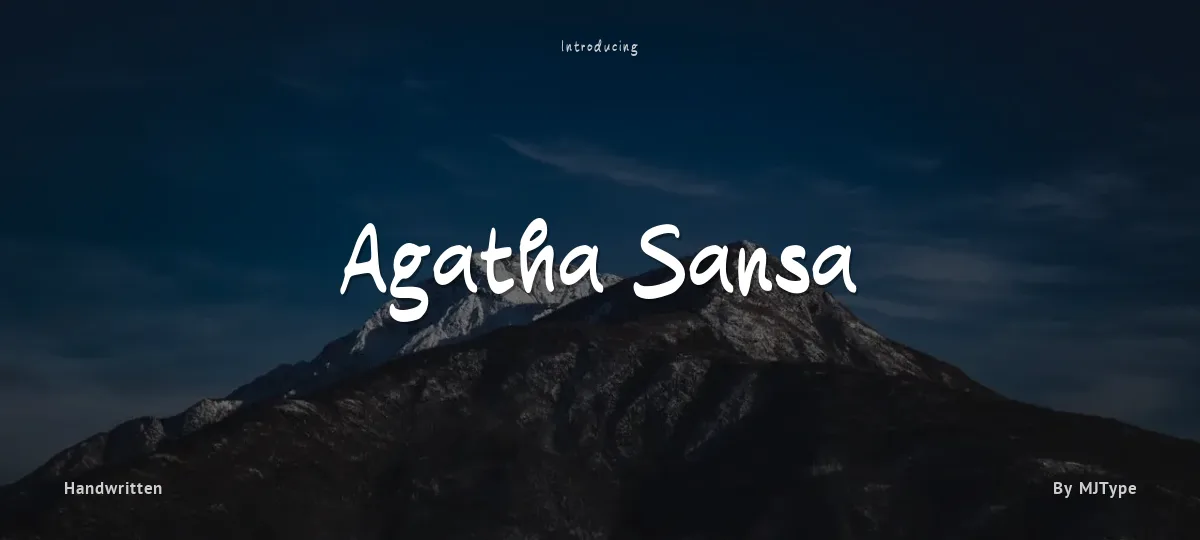 Agatha Sansa font preview