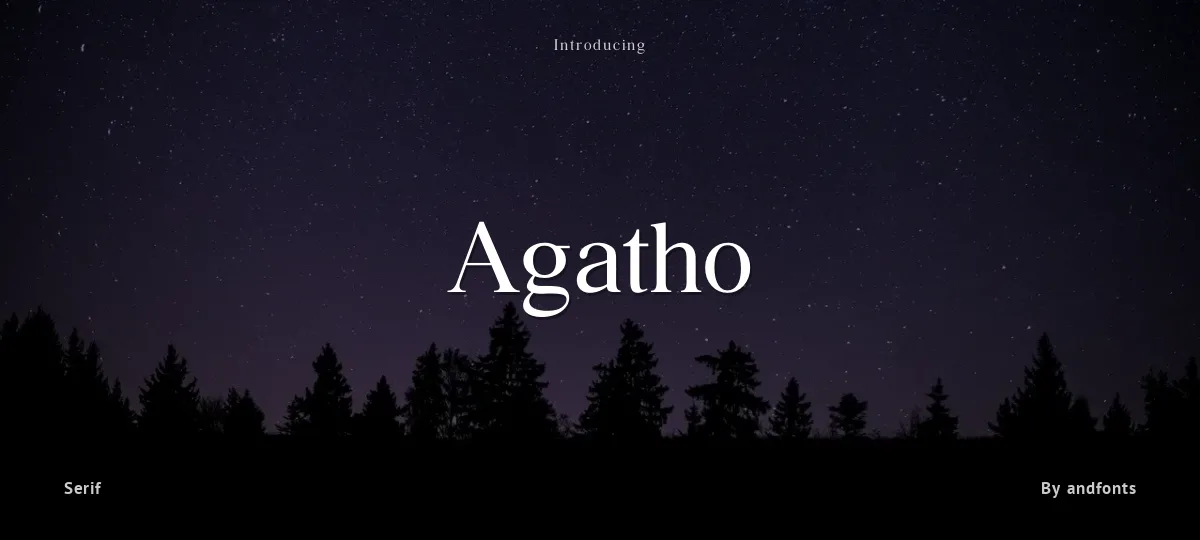 Agatho font preview