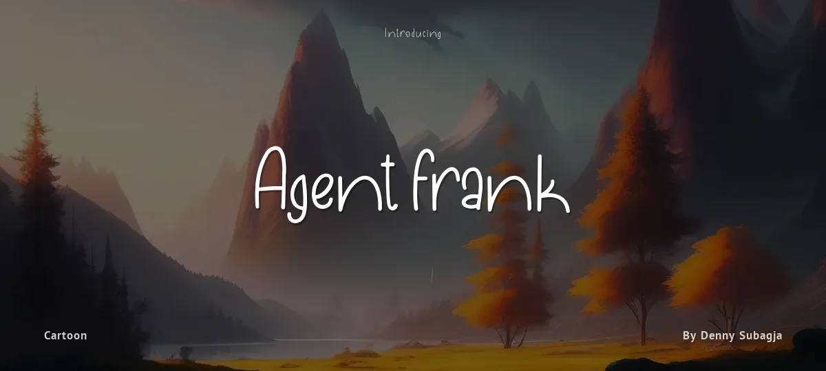 Agent Frank font preview