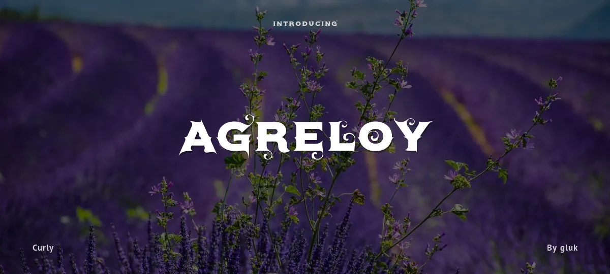 Agreloy font preview