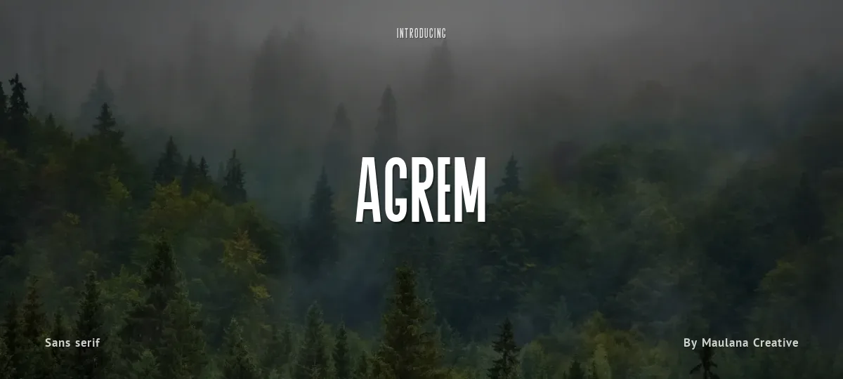 Agrem font preview