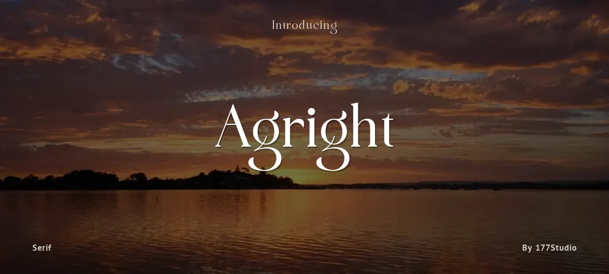 Agright font preview