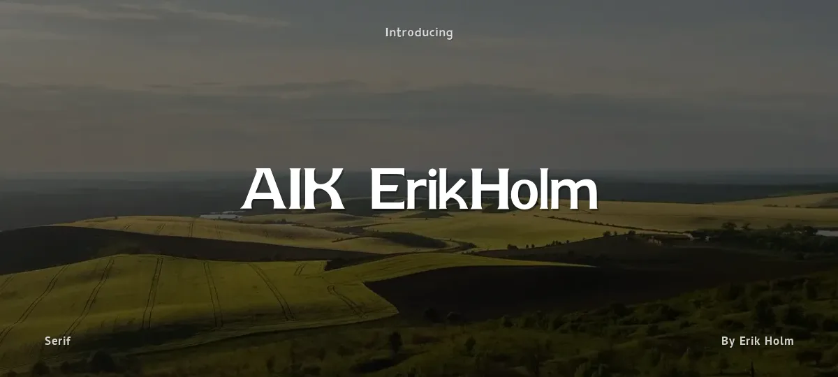 AIK ErikHolm font preview