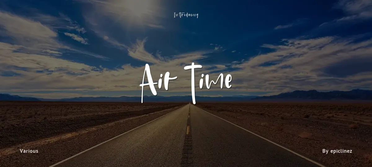 Air Time font preview