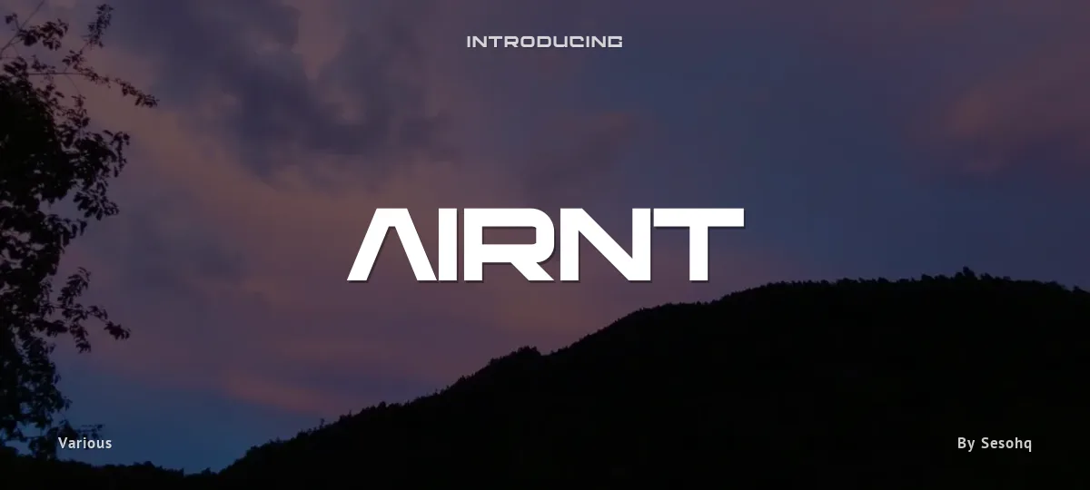 Airnt font preview