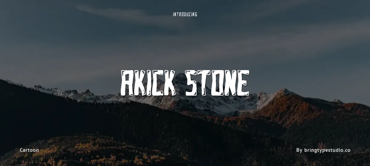 Akick Stone font preview