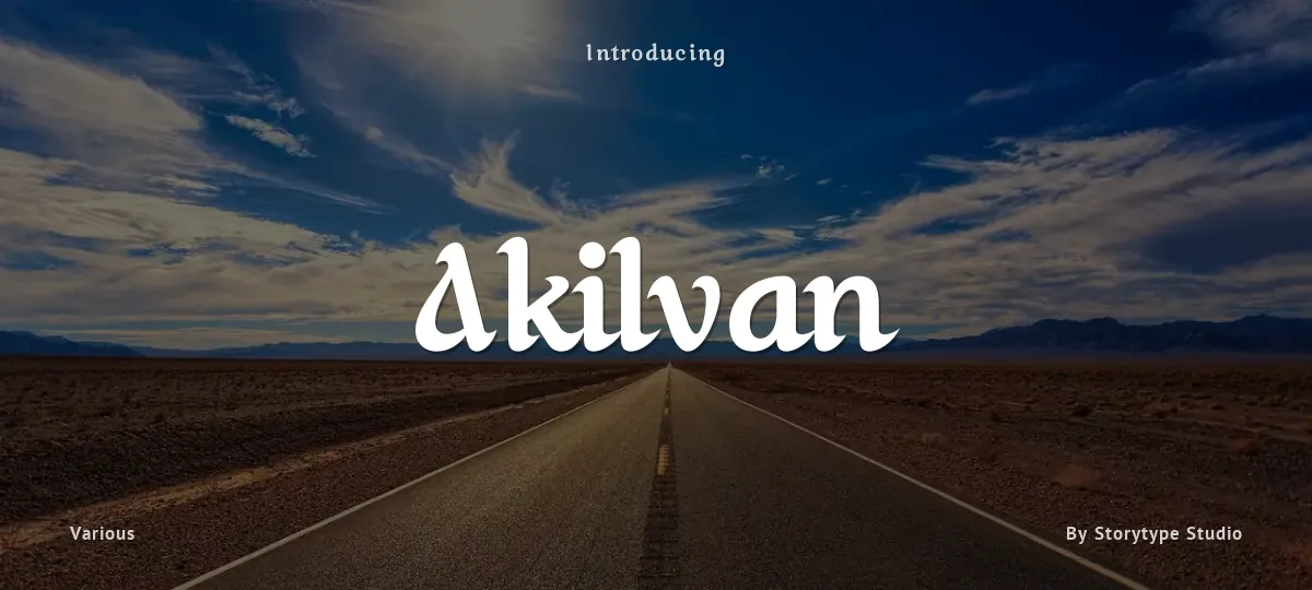 Akilvan font preview