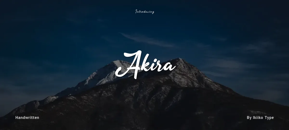 Akira font preview