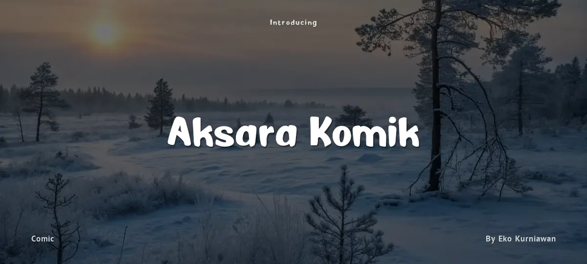 Aksara Komik font preview