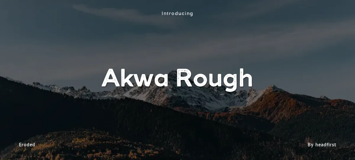 Akwa Rough font preview