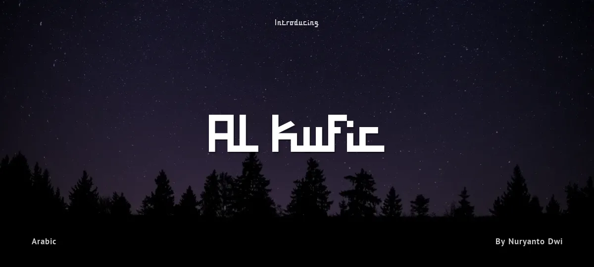 Al Kufic font preview