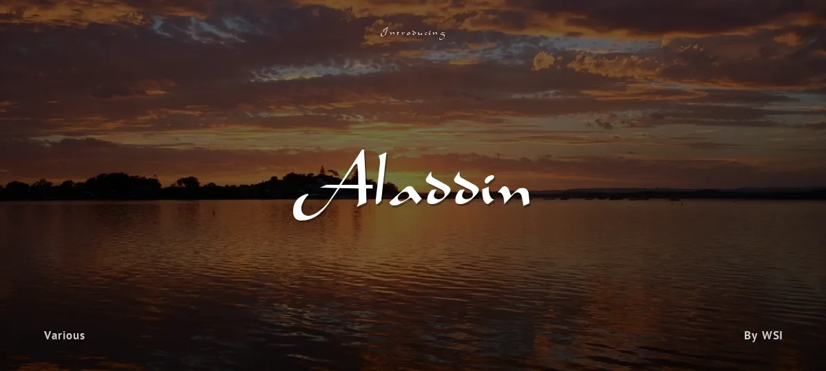 Aladdin font preview