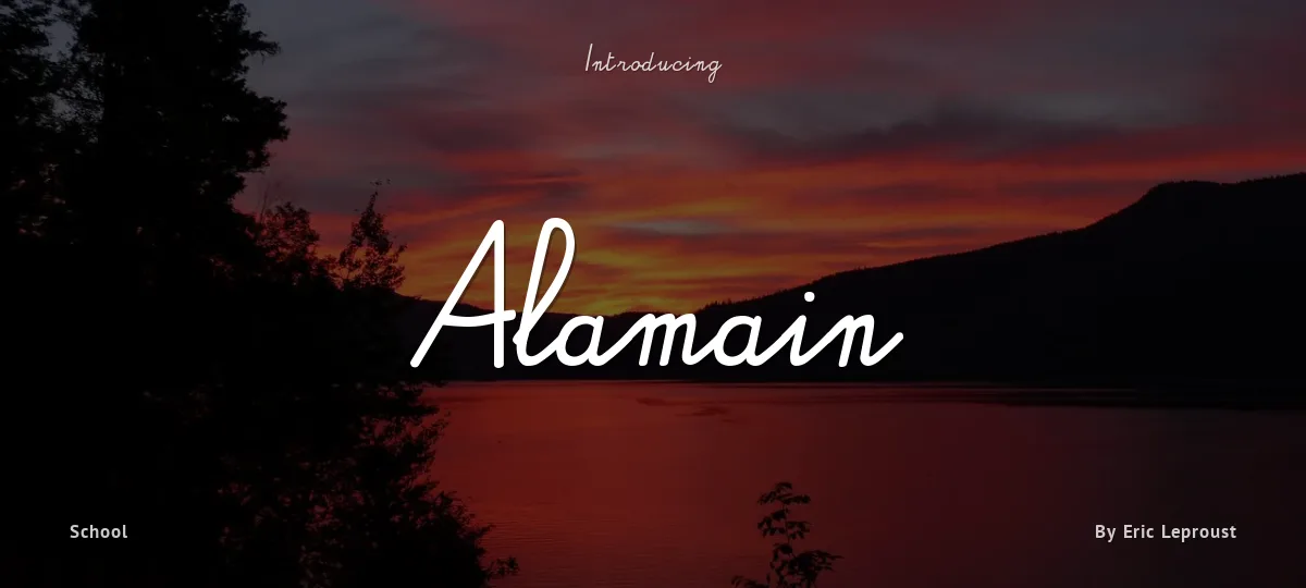 Alamain font preview