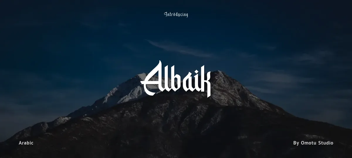 Albaik font preview
