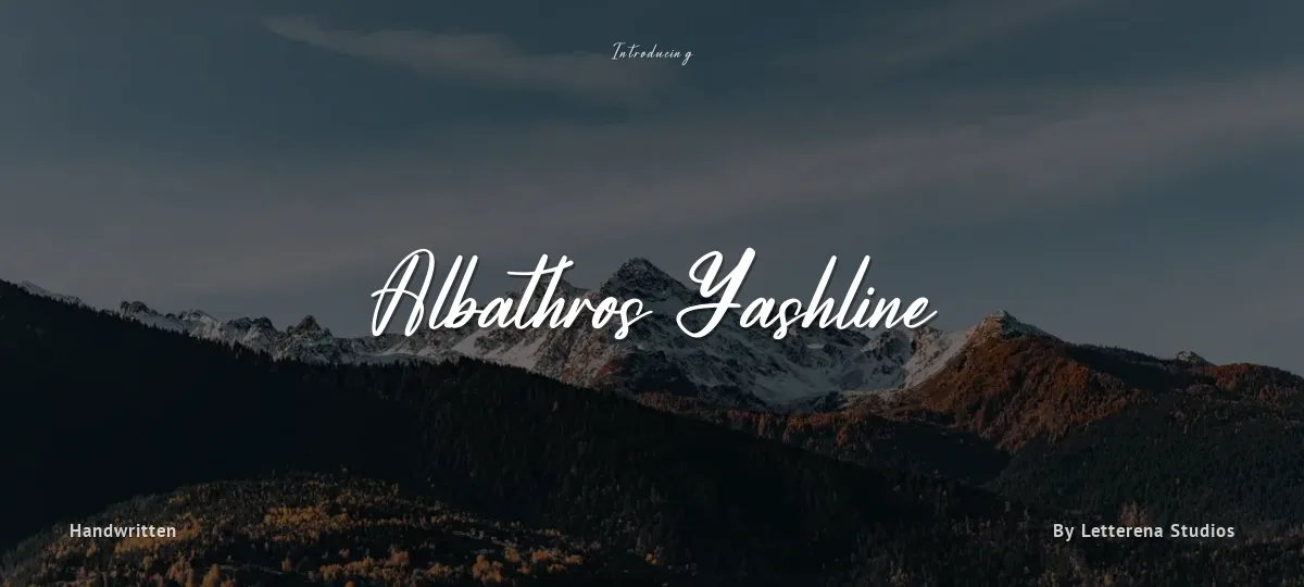 Albathros Yashline font preview