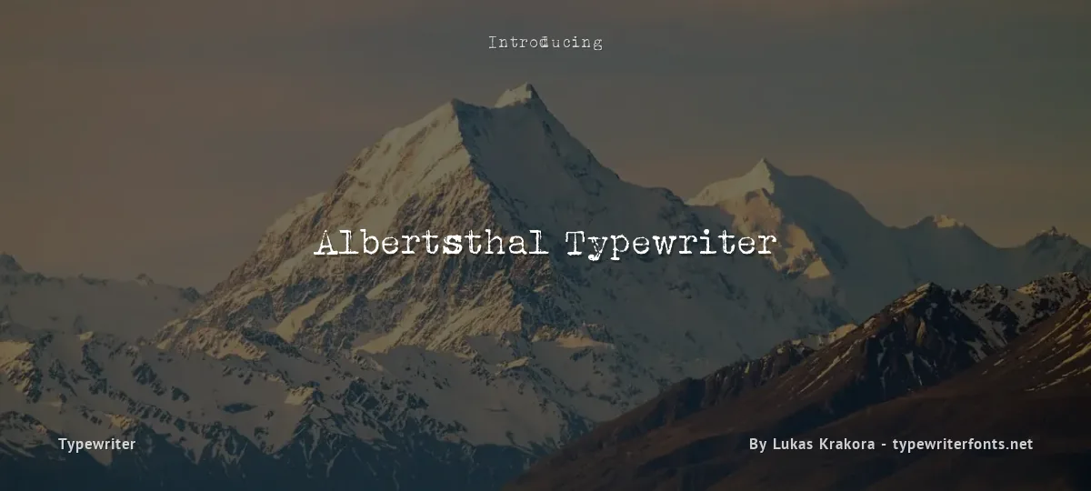 Albertsthal Typewriter font preview