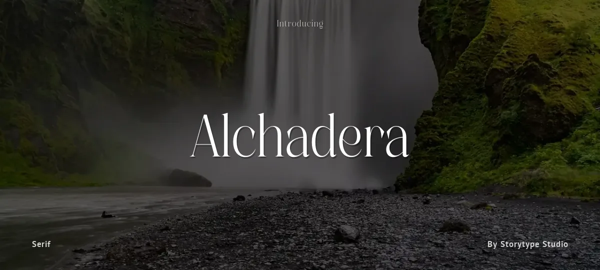 Alchadera font preview