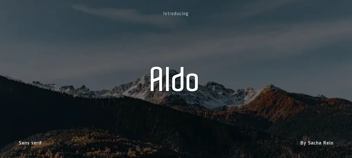 Aldo font preview
