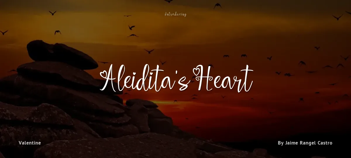 Aleidita's Heart font preview