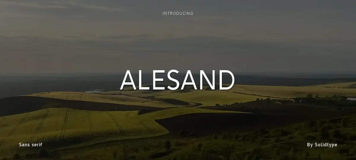 Alesand font preview