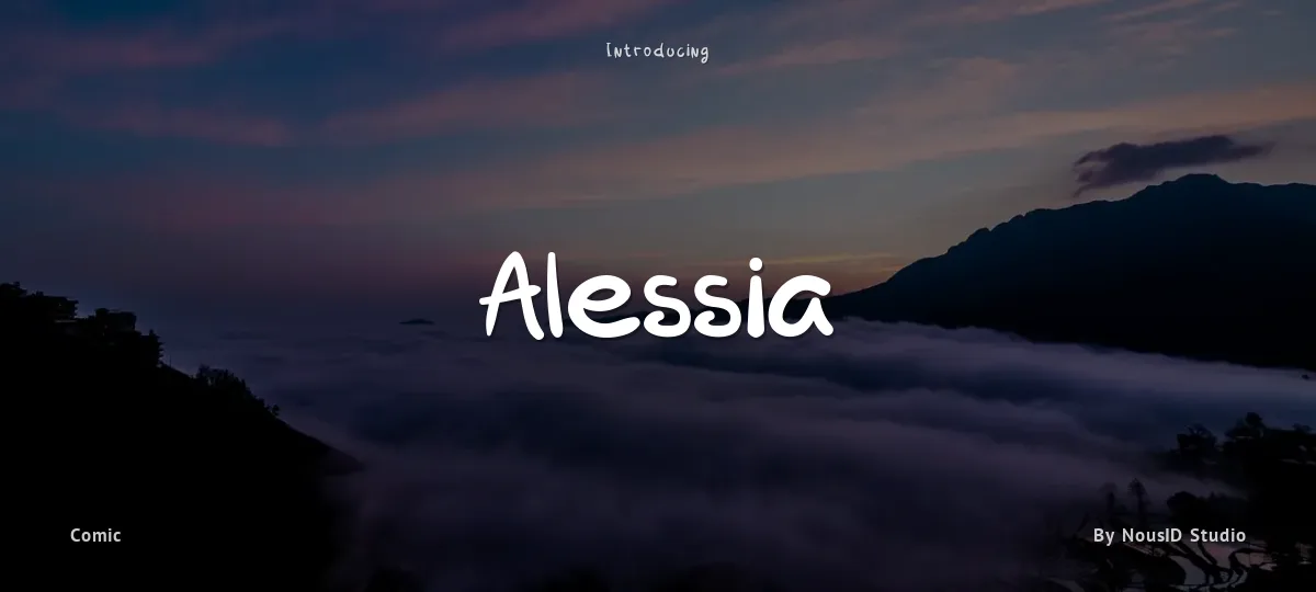Alessia font preview