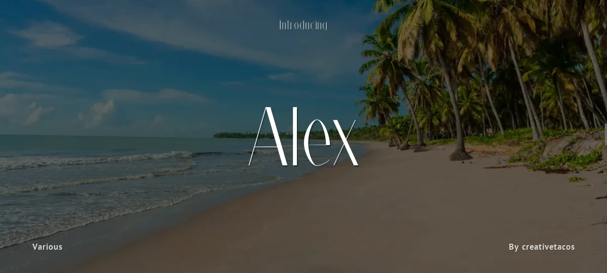Alex font preview