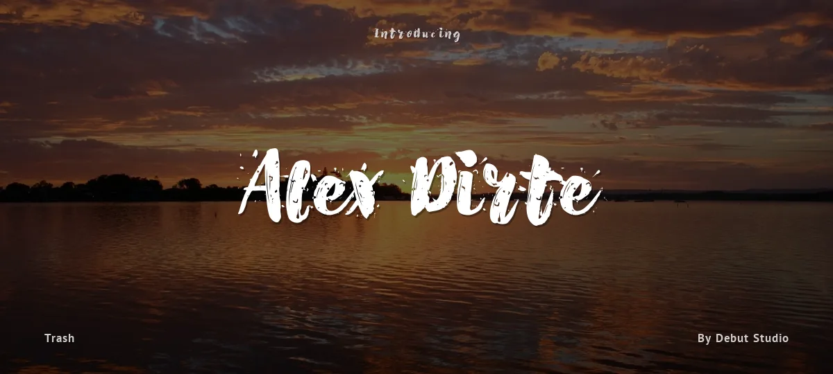 Alex Dirte font preview