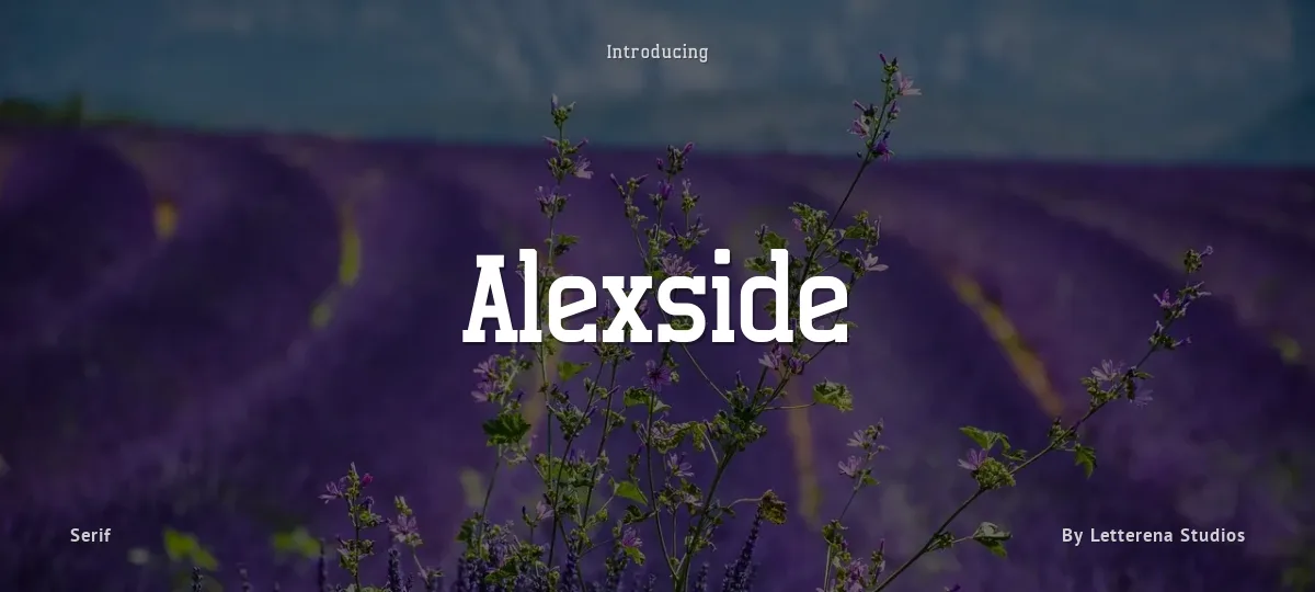Alexside font preview
