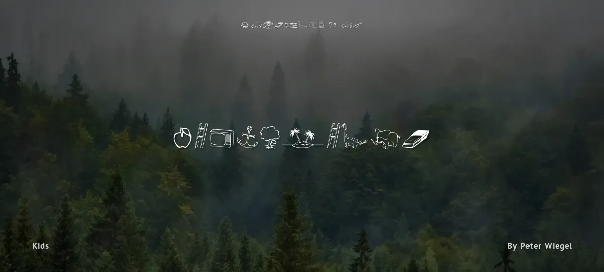 Alfabilder font preview