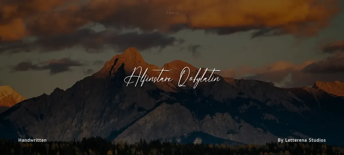 Alfinstare Qobylatin font preview