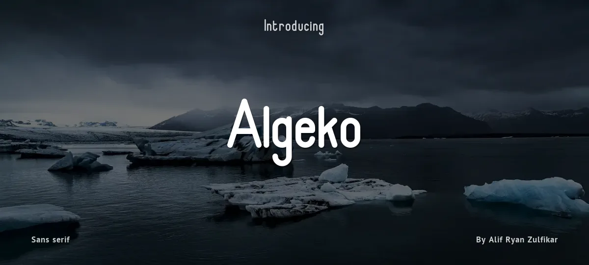 Algeko font preview