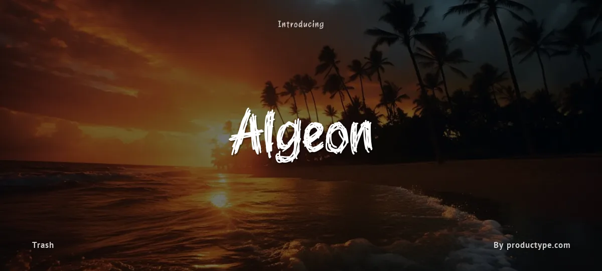 Algeon font preview