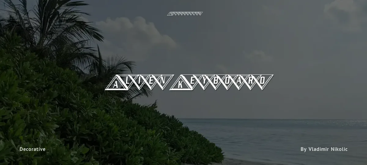 Alien Keyboard font preview