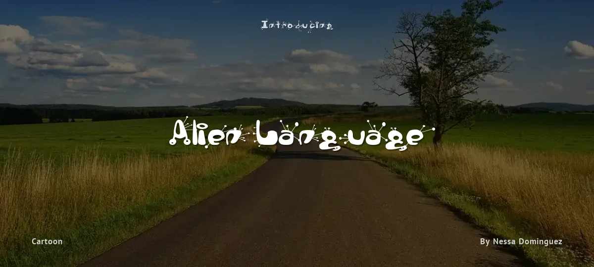 Alien Language font preview