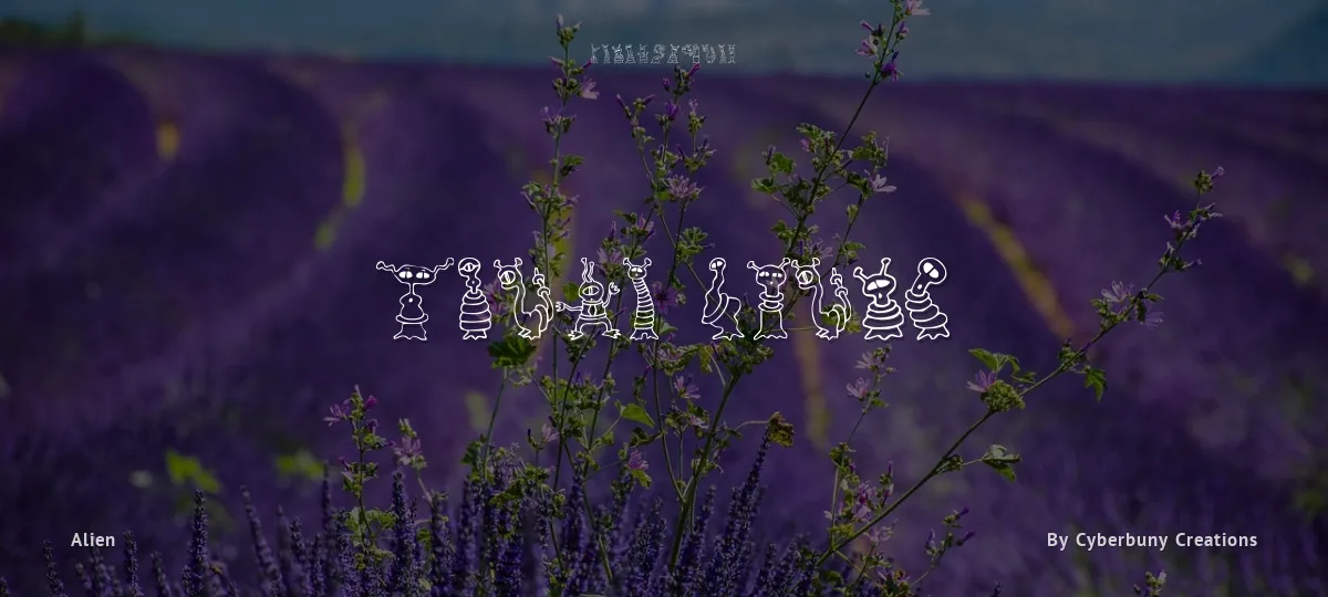 Alien Twits font preview