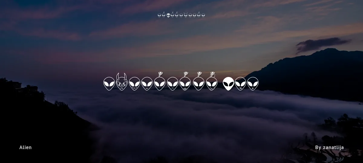 Aliencons TFB font preview