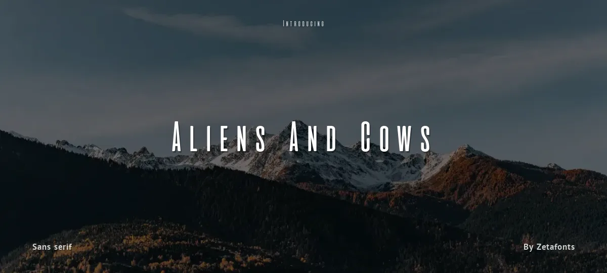 Aliens And Cows font preview