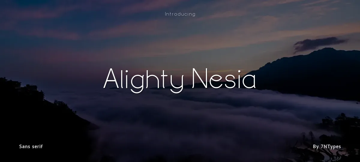 Alighty Nesia font preview