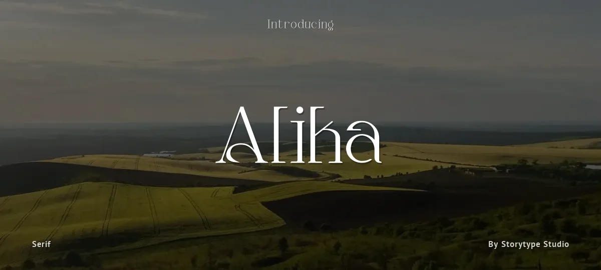 Alika font preview