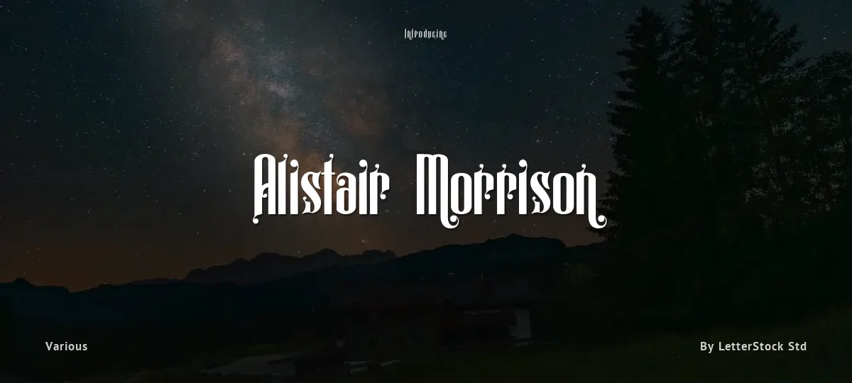 Alistair Morrison font preview