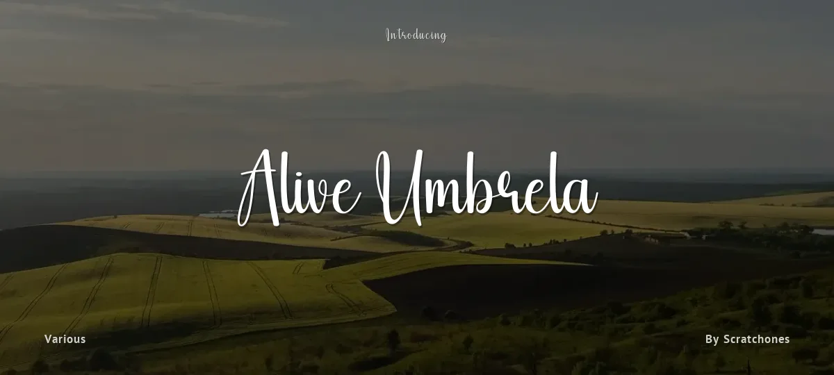 Alive Umbrela font preview