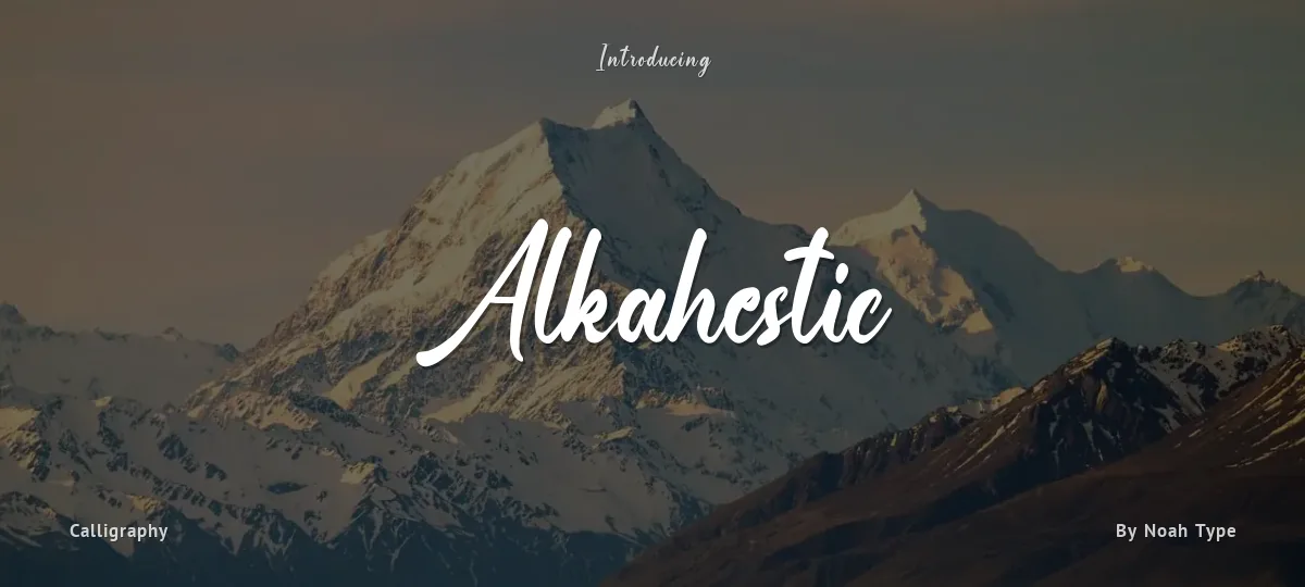 Alkahestic font preview