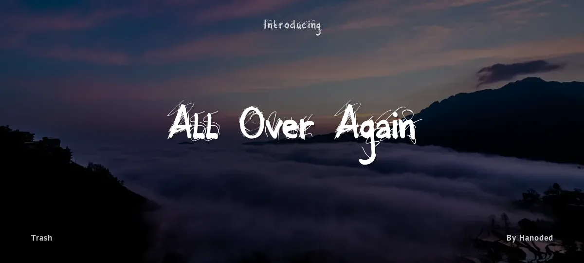 All Over Again font preview
