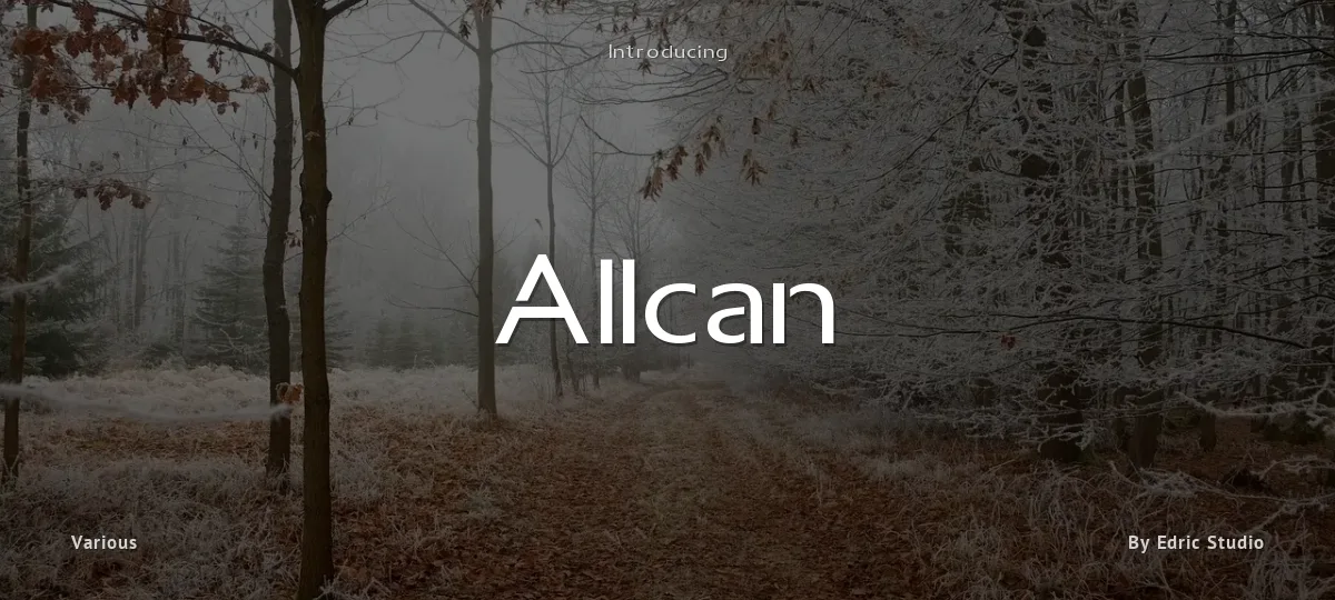Allcan font preview
