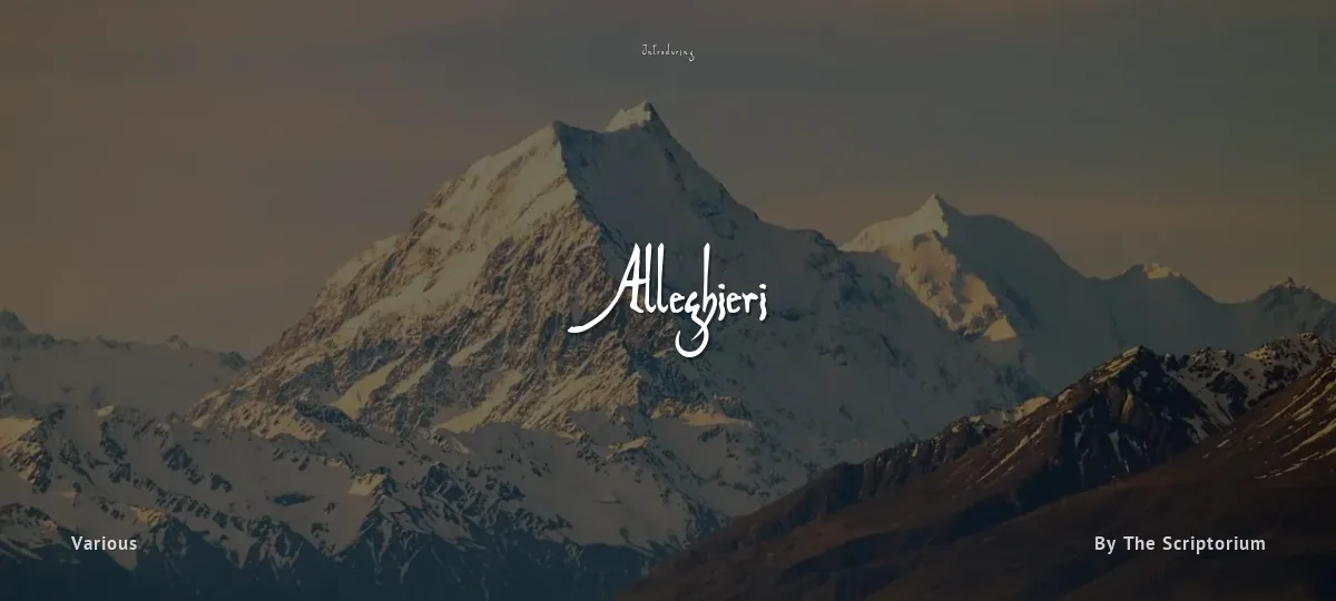 Alleghieri font preview