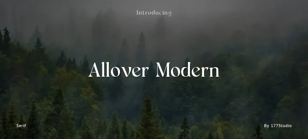 Allover Modern font preview