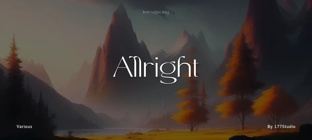 Allright font preview