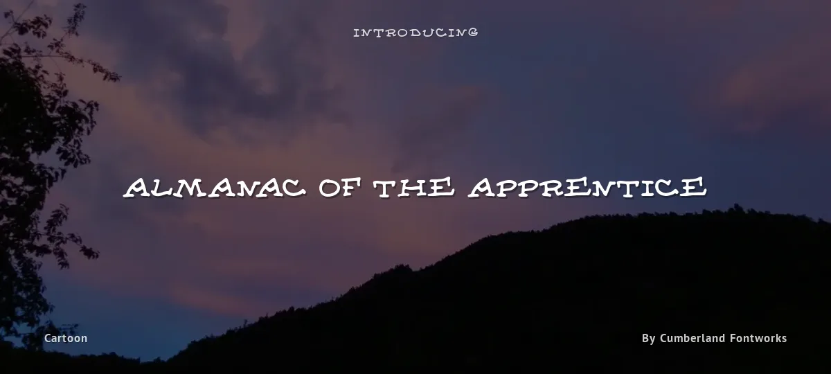 Almanac of the Apprentice font preview