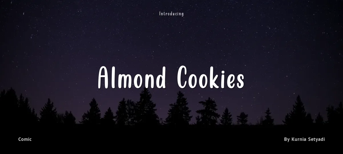 Almond Cookies font preview